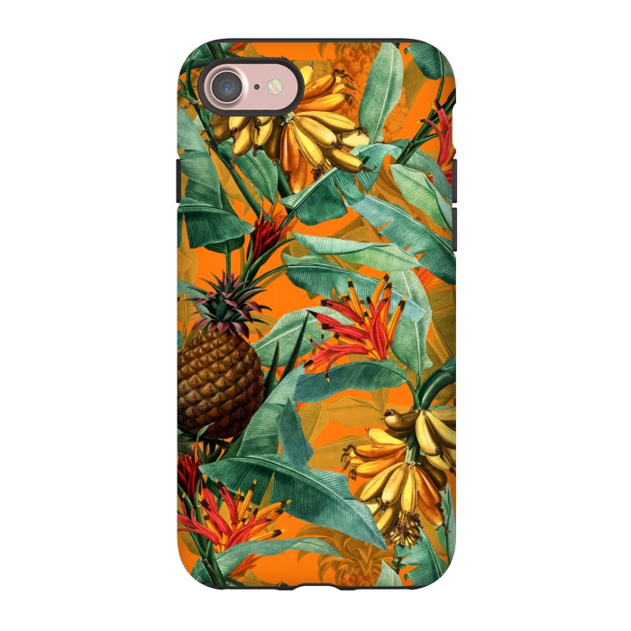 iPhone 7 StrongFit Sunny Banana and Pinapple Jungle Garden by  Utart