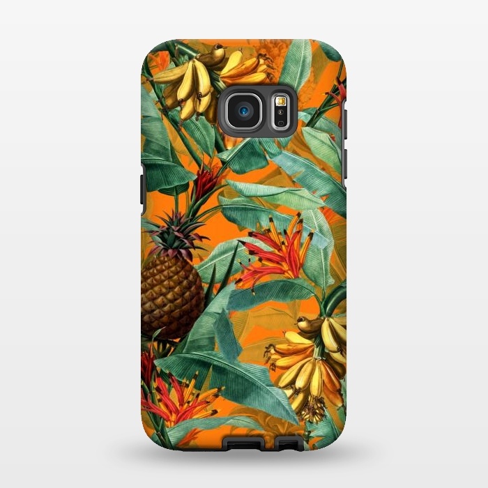 Galaxy S7 EDGE StrongFit Sunny Banana and Pinapple Jungle Garden by  Utart
