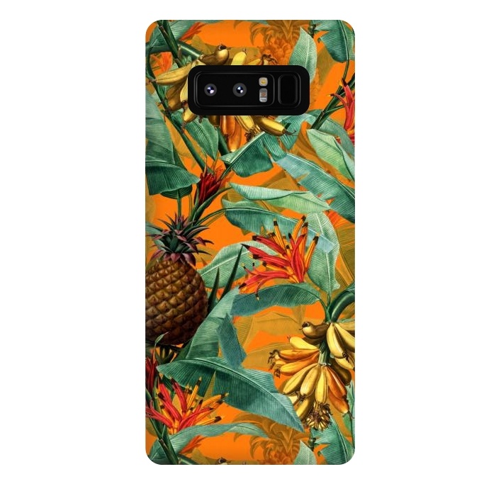 Galaxy Note 8 StrongFit Sunny Banana and Pinapple Jungle Garden by  Utart