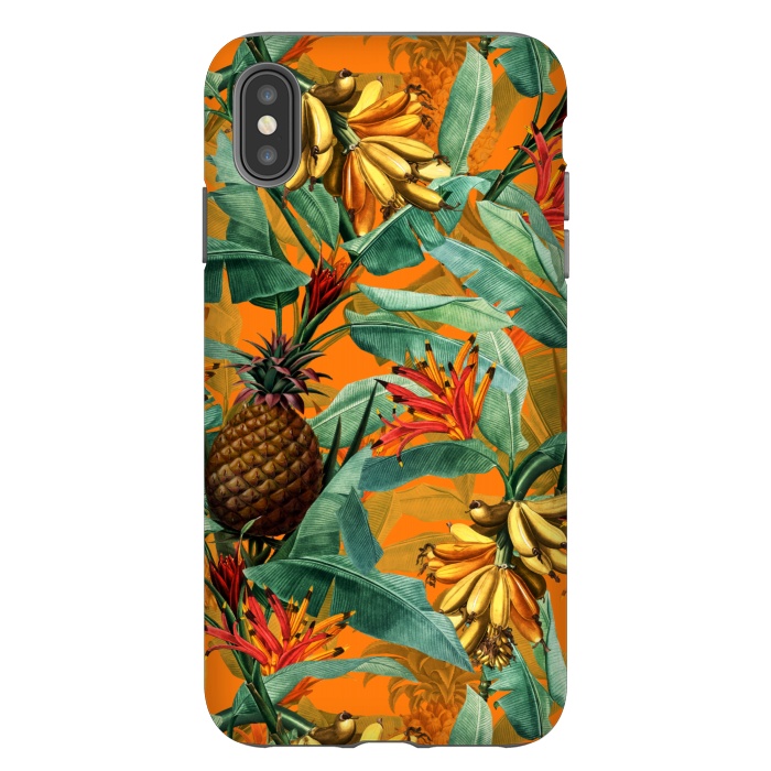 iPhone Xs Max StrongFit Sunny Banana and Pinapple Jungle Garden by  Utart