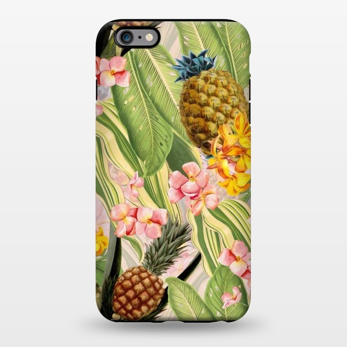 iPhone 6/6s plus StrongFit Gold and pink Banana and Pinapple Jungle Garden by  Utart