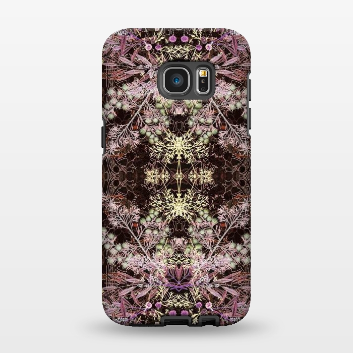 Galaxy S7 EDGE StrongFit Delicate arts and crafts botanical pattern by Oana 