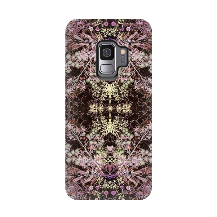 Galaxy S9 StrongFit Delicate arts and crafts botanical pattern by Oana 