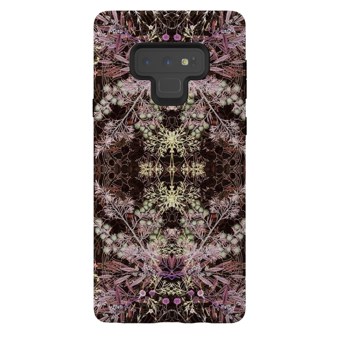 Galaxy Note 9 StrongFit Delicate arts and crafts botanical pattern by Oana 