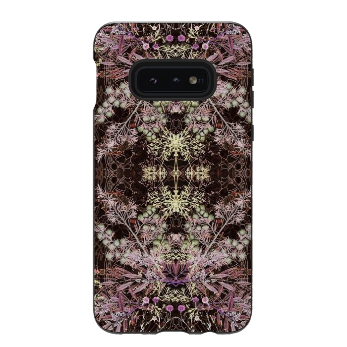 Galaxy S10e StrongFit Delicate arts and crafts botanical pattern by Oana 