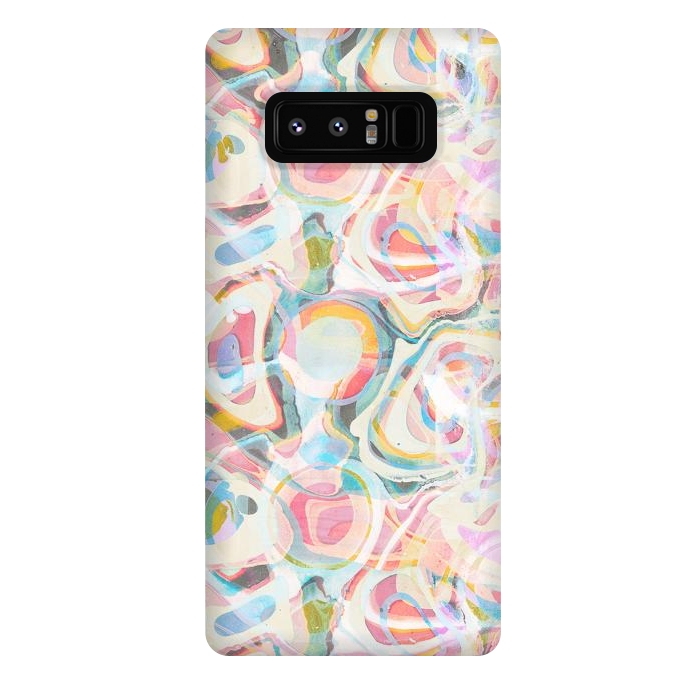 Galaxy Note 8 StrongFit Pastel abstract marbling painting by Oana 