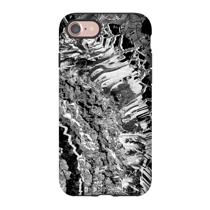 iPhone 7 StrongFit Silver and gemstones abstract art by Oana 