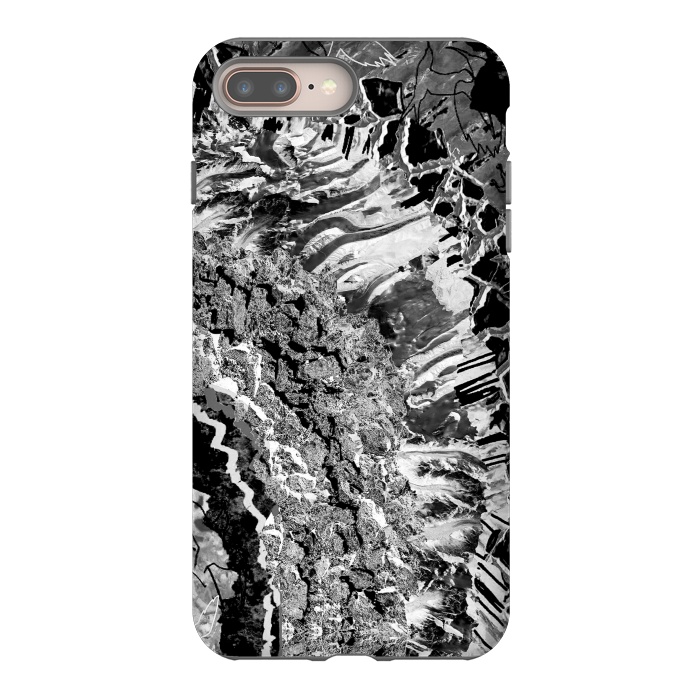 iPhone 7 plus StrongFit Silver and gemstones abstract art by Oana 