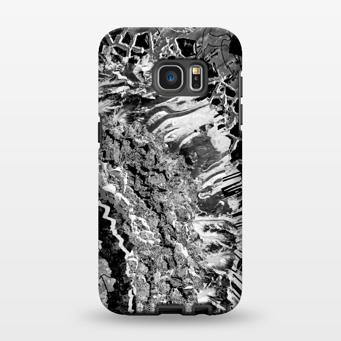 Galaxy S7 EDGE StrongFit Silver and gemstones abstract art by Oana 