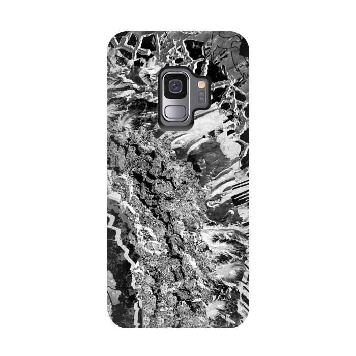 Galaxy S9 StrongFit Silver and gemstones abstract art by Oana 
