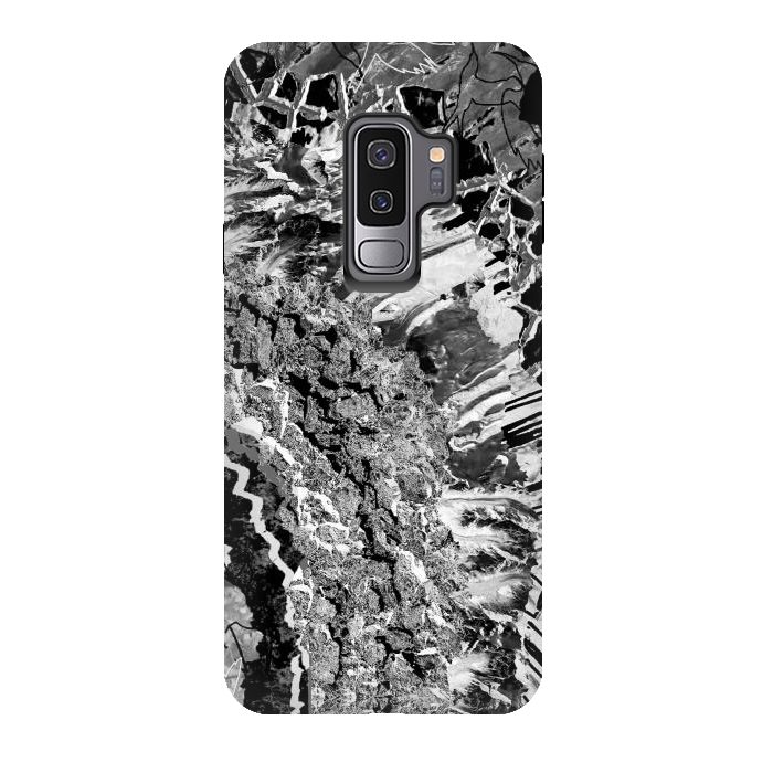 Galaxy S9 plus StrongFit Silver and gemstones abstract art by Oana 