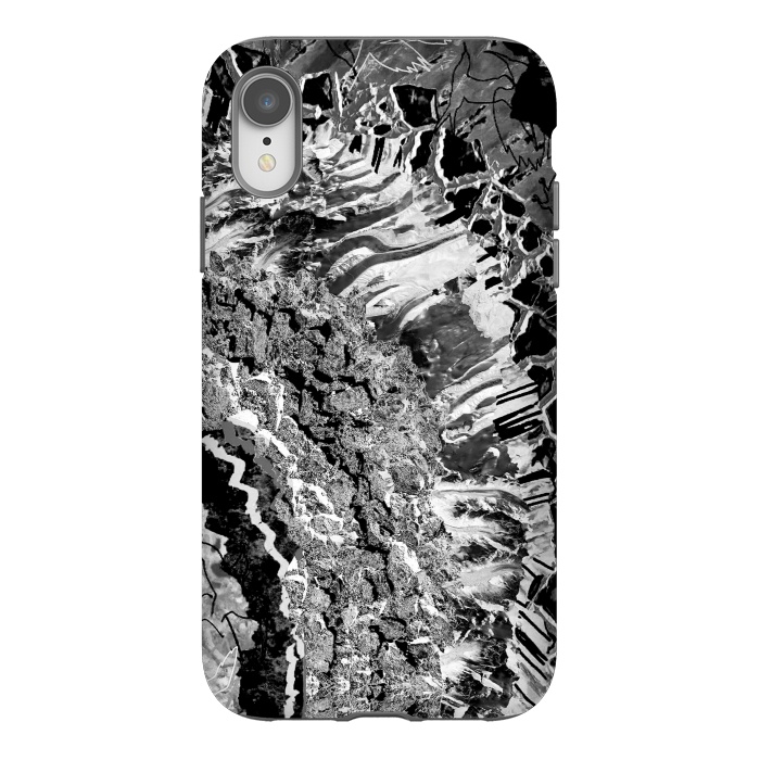 iPhone Xr StrongFit Silver and gemstones abstract art by Oana 