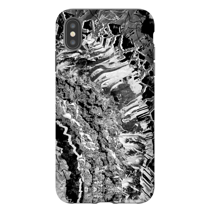 iPhone Xs Max StrongFit Silver and gemstones abstract art by Oana 