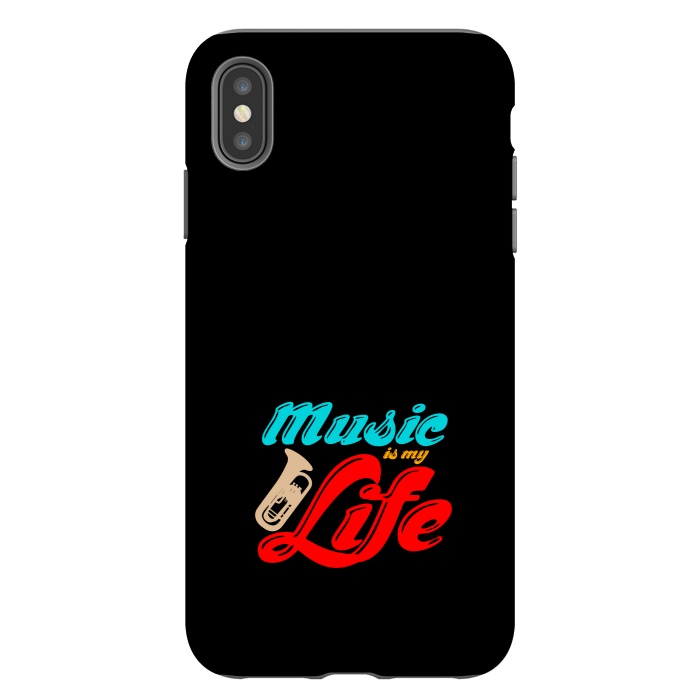iPhone Xs Max StrongFit music is my life by TMSarts