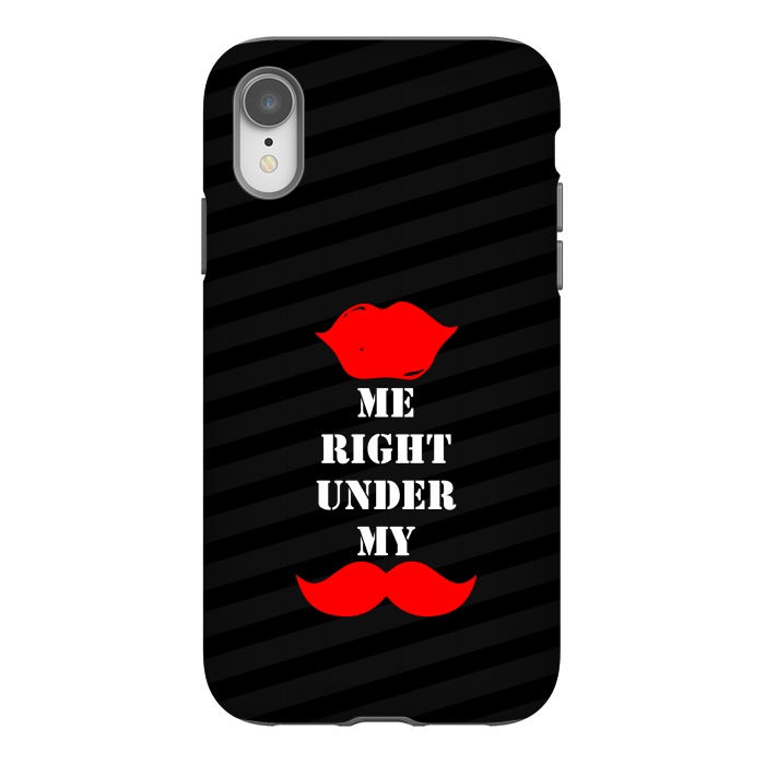 iPhone Xr StrongFit kiss me mustache by TMSarts