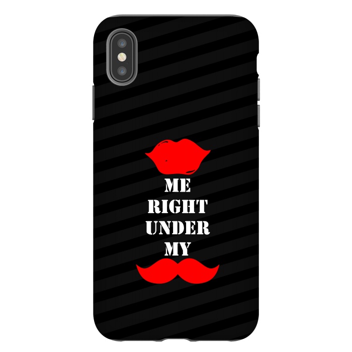 iPhone Xs Max StrongFit kiss me mustache by TMSarts
