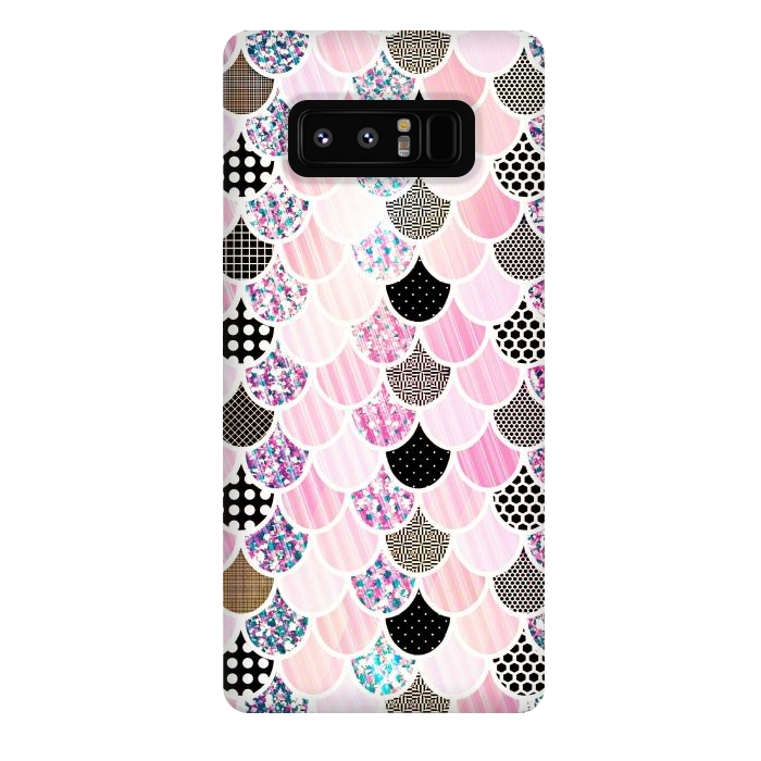 Galaxy Note 8 StrongFit cute pink mermaid by Jms