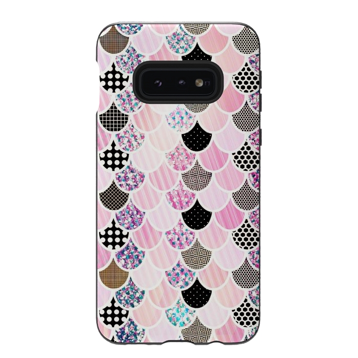 Galaxy S10e StrongFit cute pink mermaid by Jms