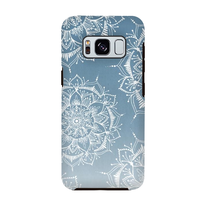 Galaxy S8 StrongFit mandala Fade Blue by Rose Halsey