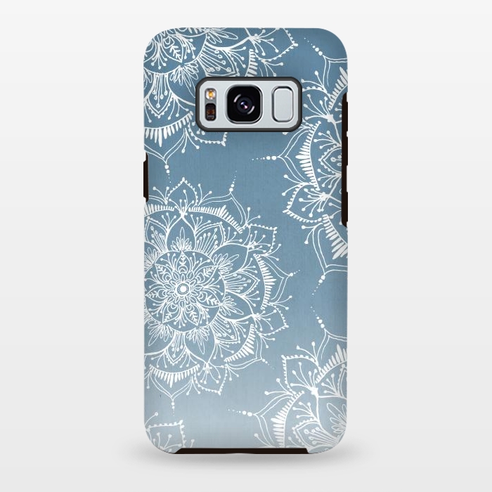 Galaxy S8 plus StrongFit mandala Fade Blue by Rose Halsey
