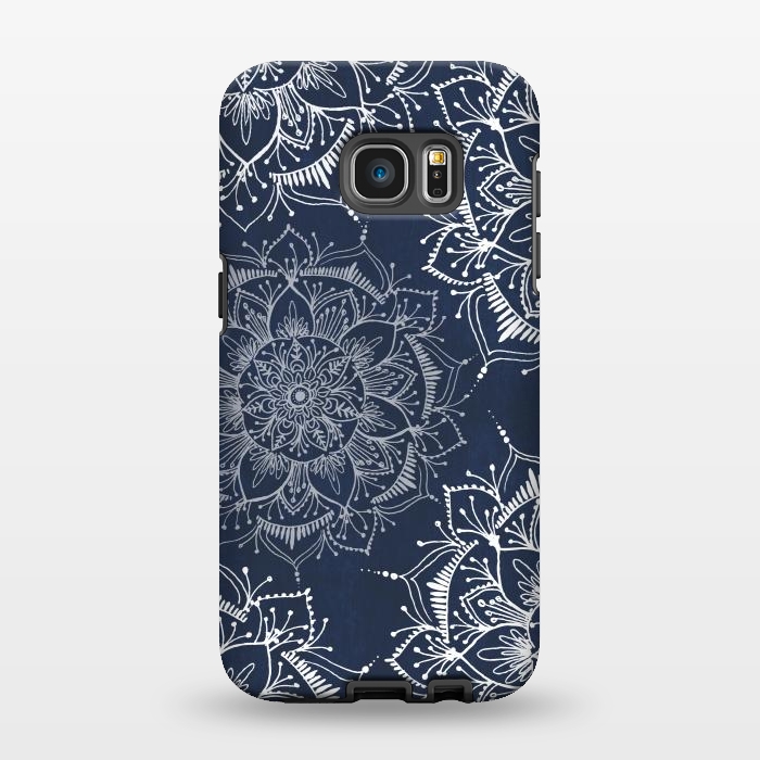 Galaxy S7 EDGE StrongFit Floral Blue by Rose Halsey