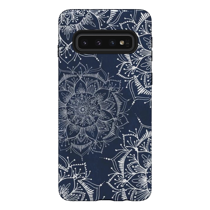 Galaxy S10 StrongFit Floral Blue by Rose Halsey