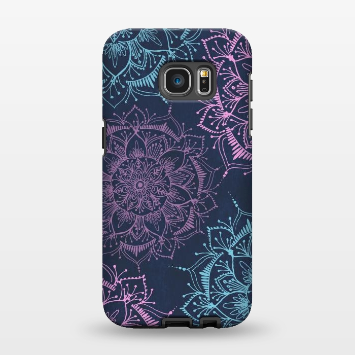 Galaxy S7 EDGE StrongFit bliss mandala pattern by Rose Halsey