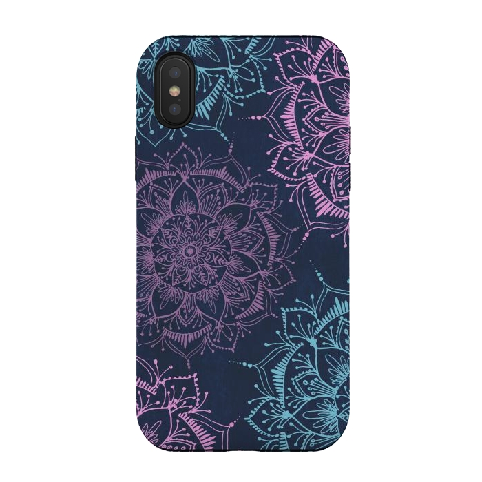 iPhone Xs / X StrongFit bliss mandala pattern by Rose Halsey