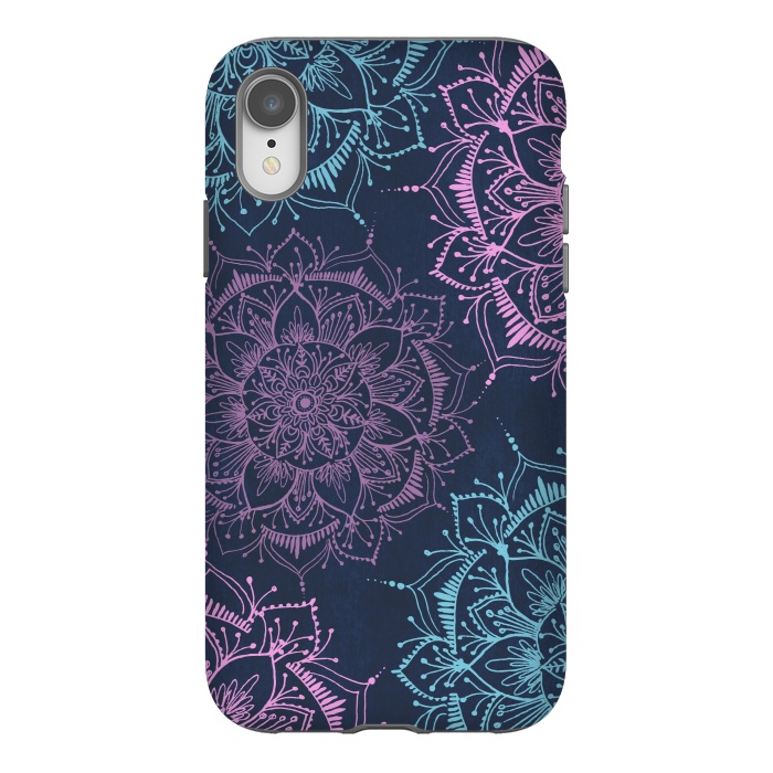 iPhone Xr StrongFit bliss mandala pattern by Rose Halsey