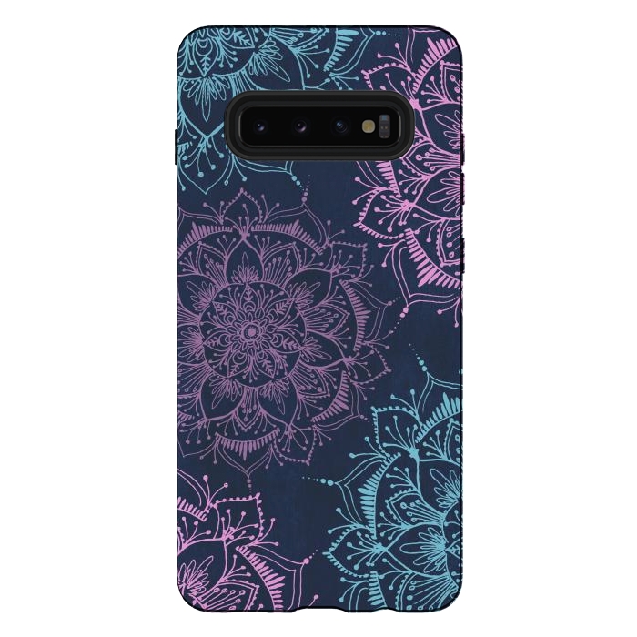 Galaxy S10 plus StrongFit bliss mandala pattern by Rose Halsey
