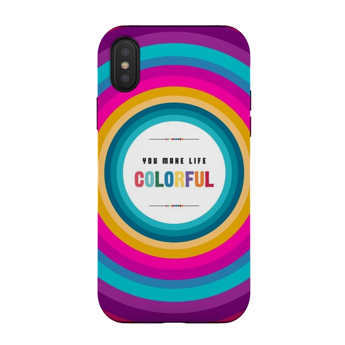 iPhone Xs / X StrongFit life is colorful by TMSarts