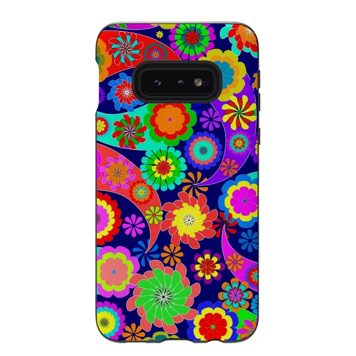 Galaxy S10e StrongFit Psychodelic Spring by ArtsCase