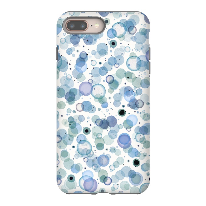 iPhone 7 plus StrongFit Blue Bubbles by Ninola Design