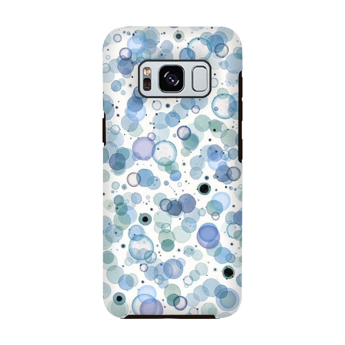 Galaxy S8 StrongFit Blue Bubbles by Ninola Design