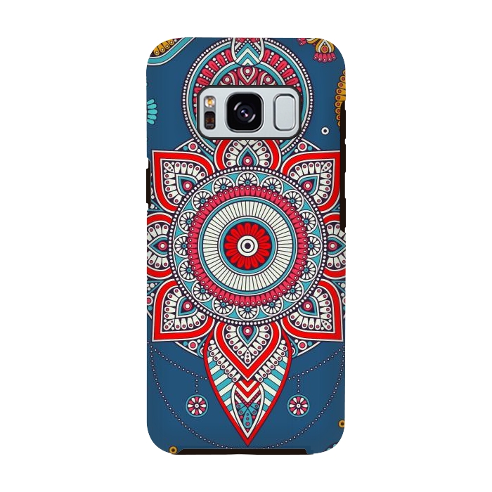 Galaxy S8 StrongFit Blue Mandala Of The Indians  by ArtsCase