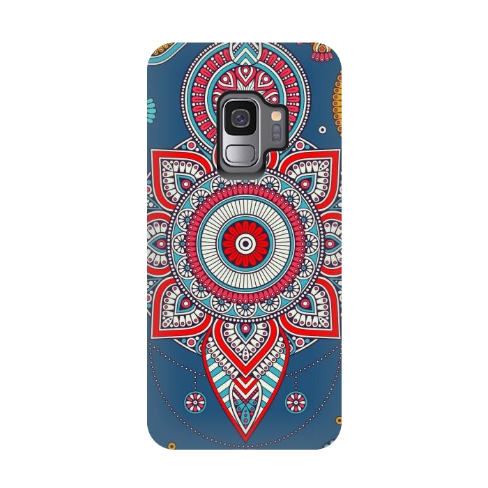 Galaxy S9 StrongFit Blue Mandala Of The Indians  by ArtsCase