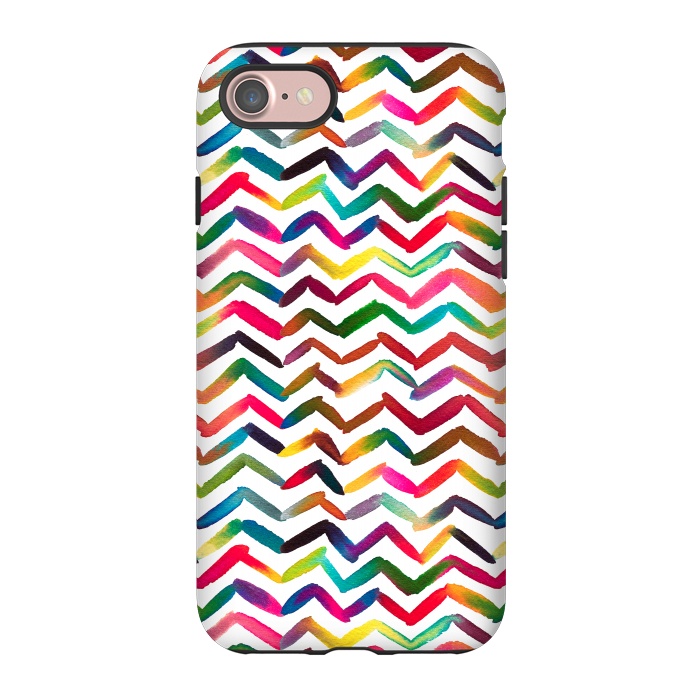iPhone 7 StrongFit Chevron Stripes Multicolored by Ninola Design