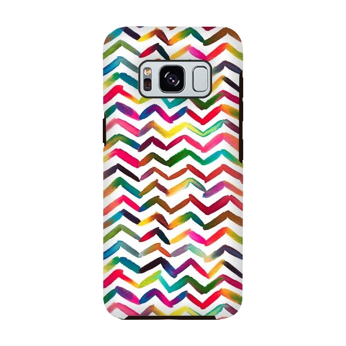 Galaxy S8 StrongFit Chevron Stripes Multicolored by Ninola Design