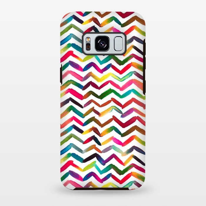 Galaxy S8 plus StrongFit Chevron Stripes Multicolored by Ninola Design