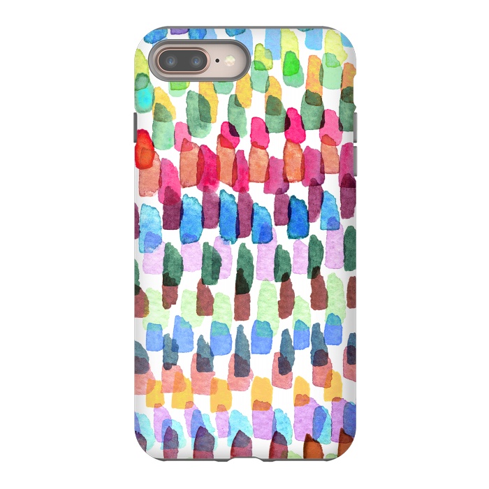 iPhone 7 plus StrongFit Colorful Brushstrokes Stains  by Ninola Design