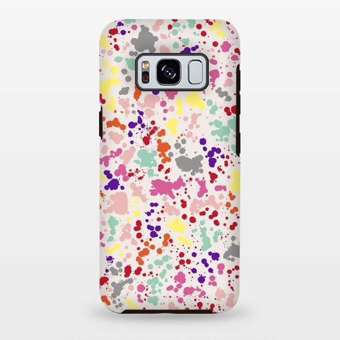 Galaxy S8 plus StrongFit Color Splatter Drops by Ninola Design