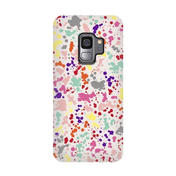 Galaxy S9 StrongFit Color Splatter Drops by Ninola Design