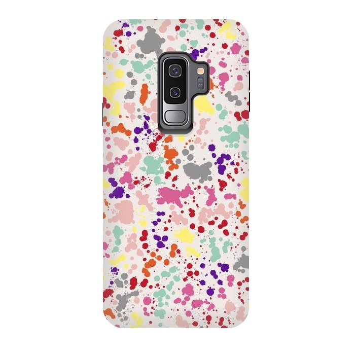 Galaxy S9 plus StrongFit Color Splatter Drops by Ninola Design