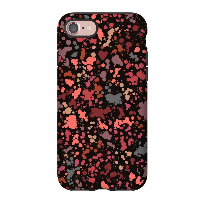 iPhone 7 StrongFit Color Splatter Drops Red by Ninola Design