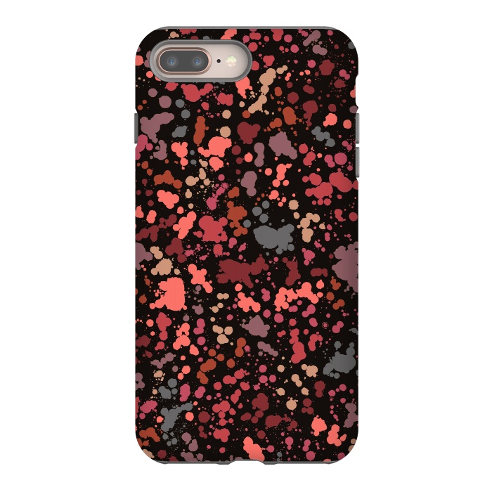iPhone 7 plus StrongFit Color Splatter Drops Red by Ninola Design