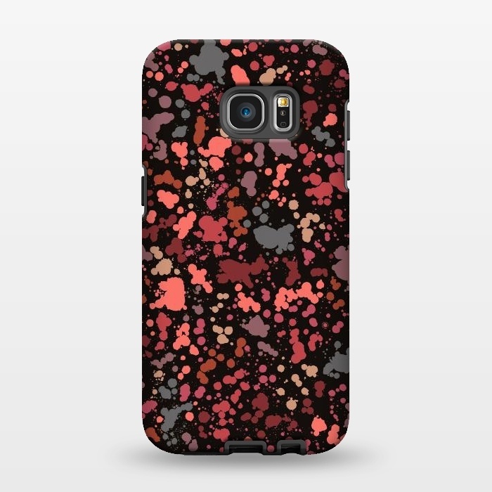 Galaxy S7 EDGE StrongFit Color Splatter Drops Red by Ninola Design