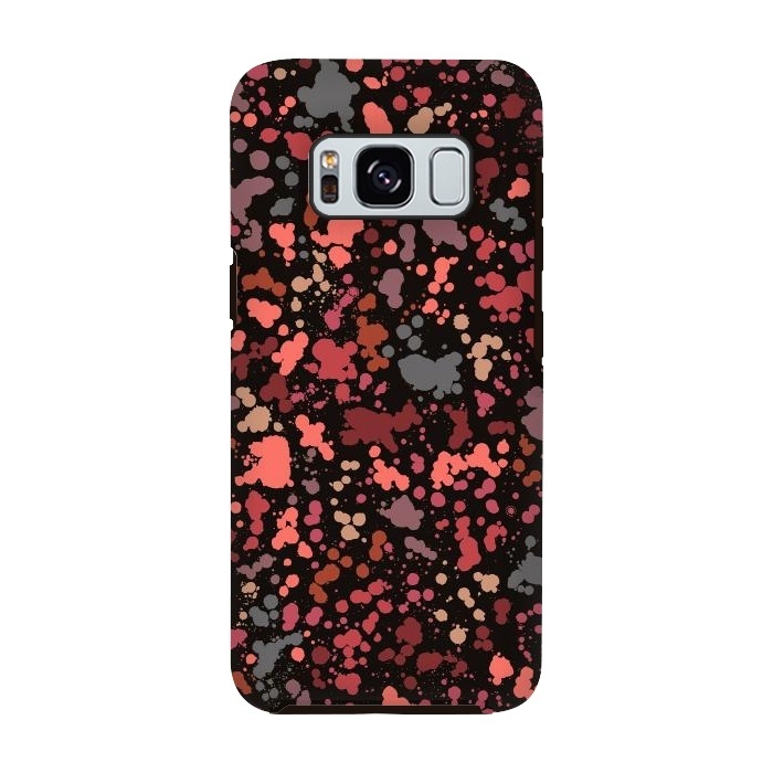 Galaxy S8 StrongFit Color Splatter Drops Red by Ninola Design