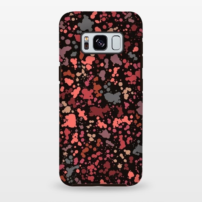 Galaxy S8 plus StrongFit Color Splatter Drops Red by Ninola Design