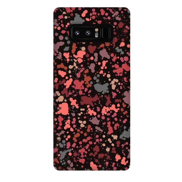 Galaxy Note 8 StrongFit Color Splatter Drops Red by Ninola Design