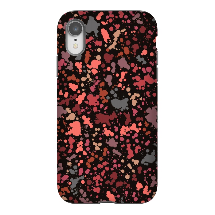 iPhone Xr StrongFit Color Splatter Drops Red by Ninola Design